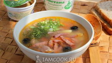 Рецепт Мясной солянки в мультиварке