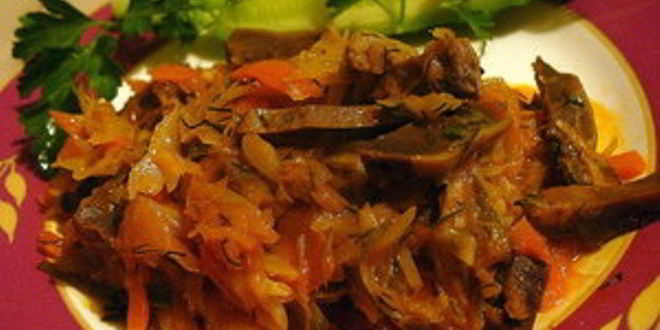 Рецепт солянки из капусты с грибами