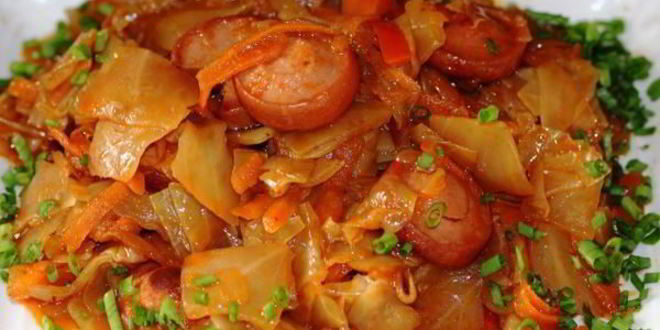 Рецепт солянки иза капуст с сосисками