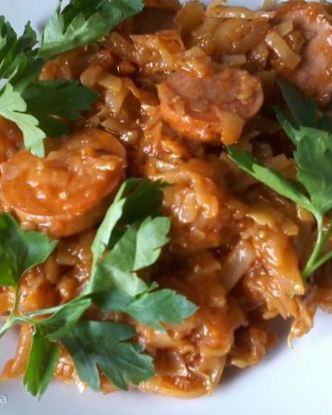 Рецепт солянки иза капуст с сосисками