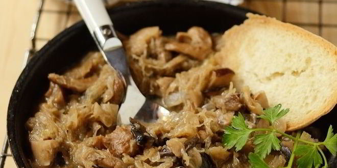 Рецепт Солянки из квашеной капусты с грибами