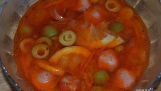 Рецепт Солянки из сосисок