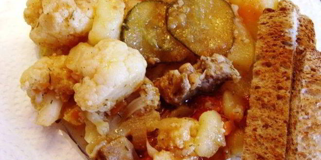 Рецепт солянки овощной с мясом