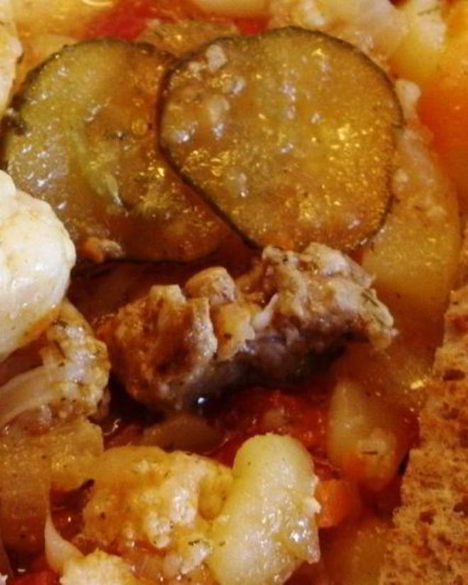 Рецепт солянки овощной с мясом