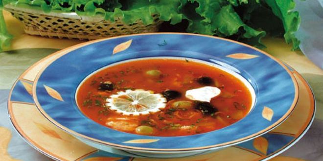 Рецепт солянки с мясом птицы