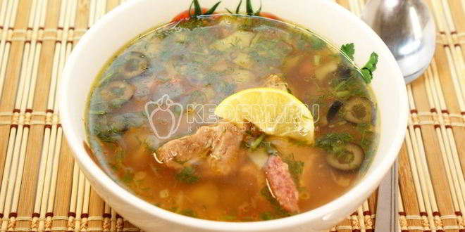 Рецепт солянки сборной мясной