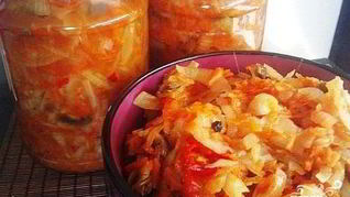 Рецепт Вкусной солянки из капусты на зиму