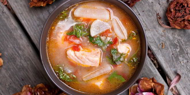 Рецепт супа из красной рыбы