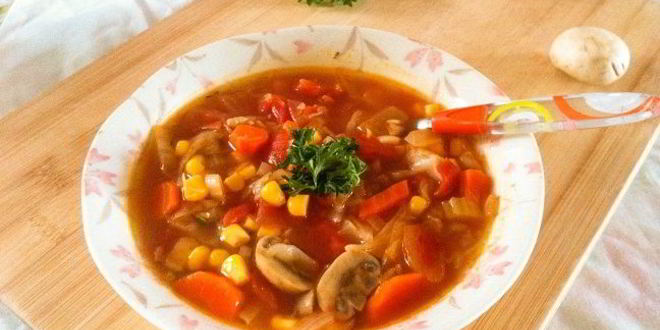 Рецепт супа из овощей и грибов