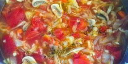 Шаг 4: супа из овощей и грибов