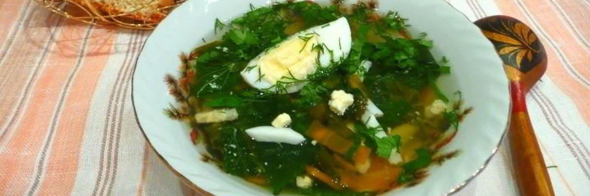 Рецепт Супа из щавеля и крапивы с яйцом