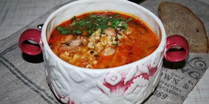 Шаг 10: густого супа харчо с айвой