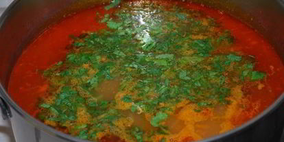 Шаг 9: густого супа харчо с айвой