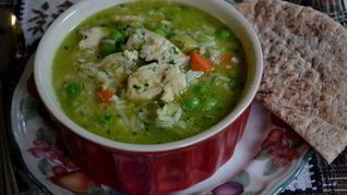 Рецепт Супа куриного с зеленым горошком