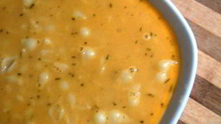 Рецепт Фасолевого супа-пюре с пастой и розмарином