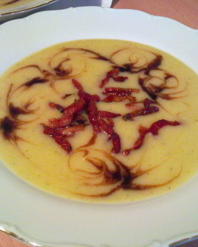 Рецепт супа-пюре из айвы с бальзамическим уксусом