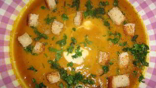 Рецепт Супа-пюре из баклажанов и тыквы