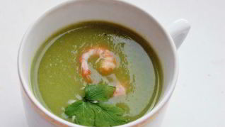 Рецепт Супа-пюре из брокколи с креветками