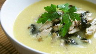 Рецепт Супа-пюре из кабачков с курицей и грибами