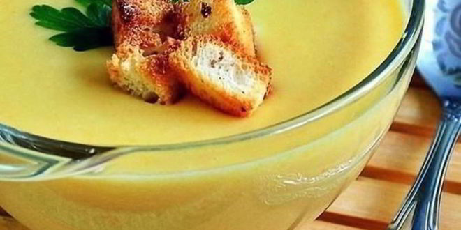 Рецепт супа-пюре из кабачков с плавленым сыром
