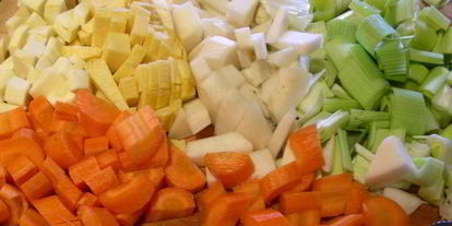 Шаг 1: супа-пюре из корнеплодов с имбирем и розмарином