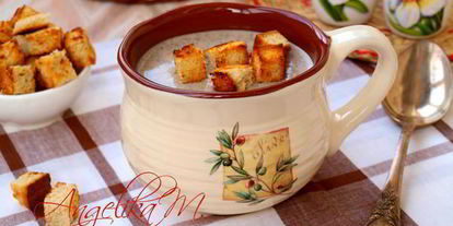 Шаг 4: супа-пюре из шампиньонов