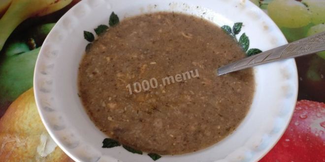 Рецепт Супа-пюре луково-грибной в мультиварке