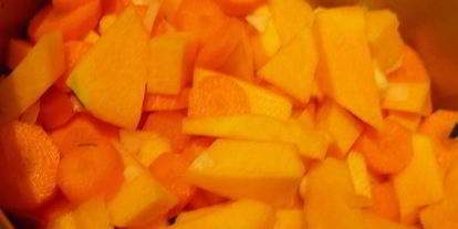 Шаг 2: тыквенно-морковного суп-пюре с запеченным перцем