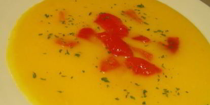 Шаг 4: тыквенно-морковного суп-пюре с запеченным перцем