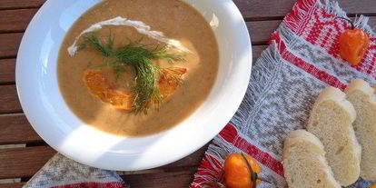 Шаг 13: тыквенного супа-пюре с грибами и перцем чили