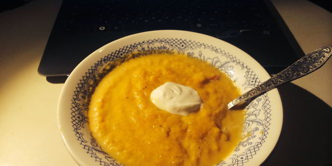 Рецепт тыквенного супа-пюре с имбирем и морковью