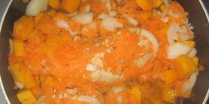 Шаг 2: тыквенного супа-пюре с курицей