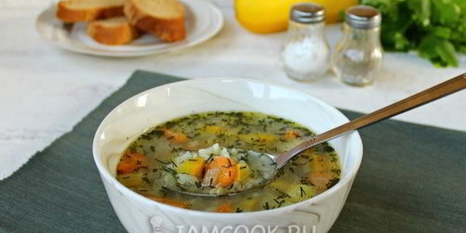 Рецепт Супа с кабачками и рисом