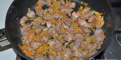 Шаг 3: супа с куриной печенью