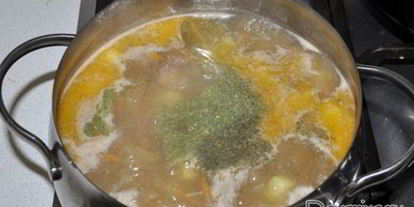 Шаг 6: супа с куриной печенью