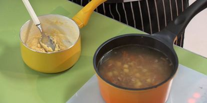 Шаг 2: супа с манными клецками