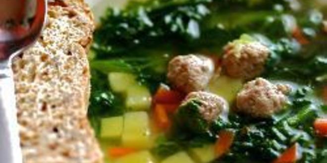 Рецепт супа со шпинатом и фрикадельками