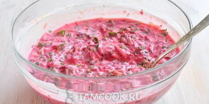 Шаг 5: холодного свекольника на кефире