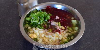 Шаг 12: свекольника из маринованной свеклы из банки