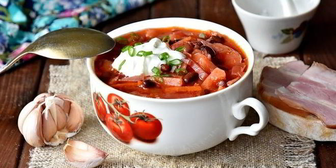 Рецепт свекольника с фасолью