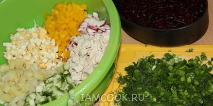 Шаг 4: свекольника с курицей