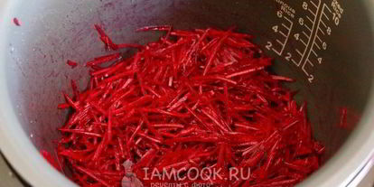 Шаг 5: свекольника в мультиварке