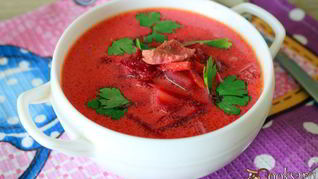 Рецепт Свекольного супа со сметаной
