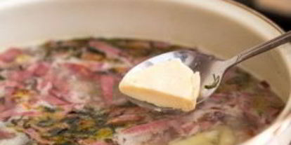 Шаг 7: горячего сырного супа с колбасой