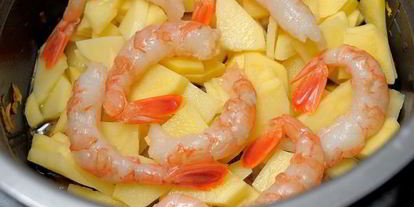 Шаг 4: легкого сырно-креветочный суп