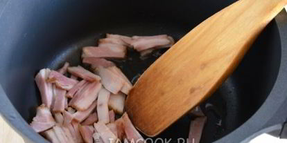 Шаг 3: сырного крема-супа с грудинкой