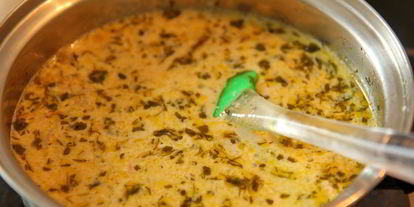 Шаг 6: сырного супа ны грибнома бульоне