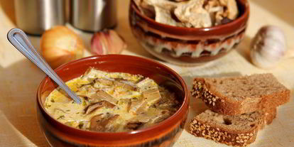 Шаг 7: сырного супа ны грибнома бульоне