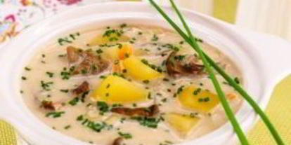 Шаг 10: сырного супа с белыми грибами