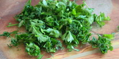 Шаг 7: сырного супа с горошком и капустой